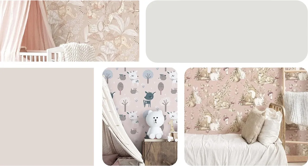 botanical pink feminine wallpaper